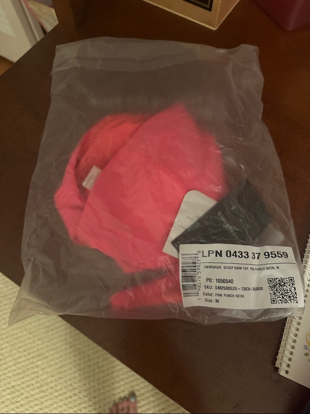 Fabletics Pink Punch Neon Bikini Top
